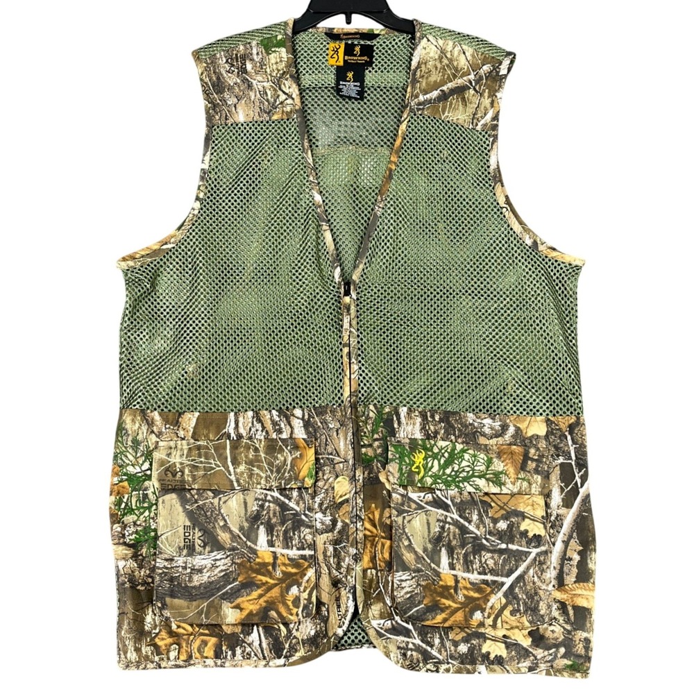 Browning‎ Shooting Vest Realtree Edge Camo Mesh Breathable Hunting Mens XL